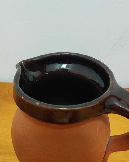 C.H. Brannam Royal Barum Ware — Terracotta Cottage Jug, Devon c.1930