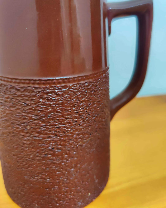 Gibsons & Sons - Stoneware Coffee Pot with Metal Flip Lid, Burslem c.1920