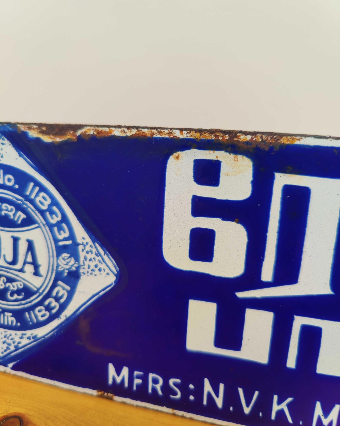 Roja Pakku Vitreous Enamel Advertising Sign - Tamil Nadu, India, c.1960