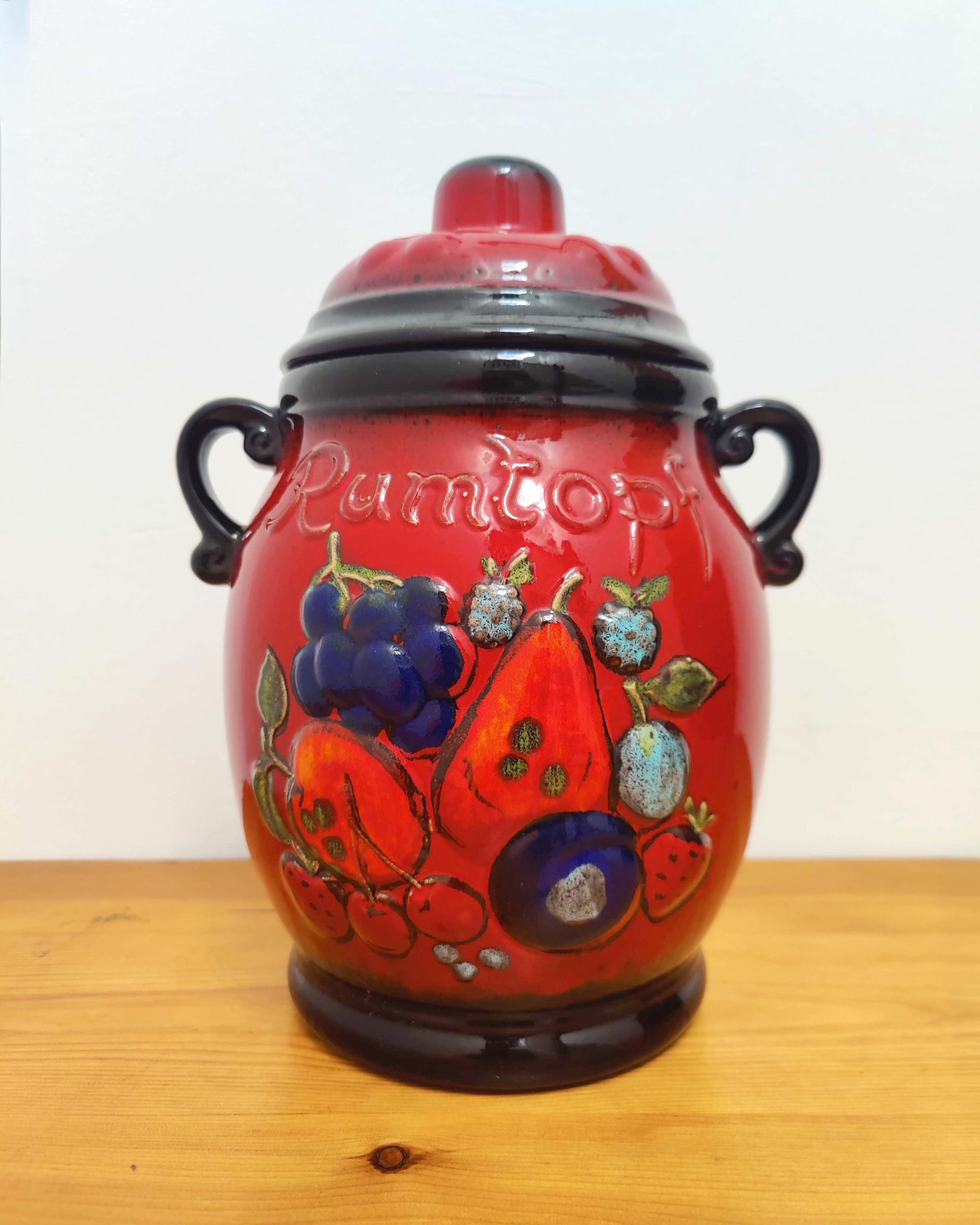 Scheurich Keramik West German Rumtopf Preserving Jar - Volcanic